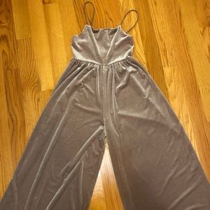 Rose Gold velvet jumpsuit